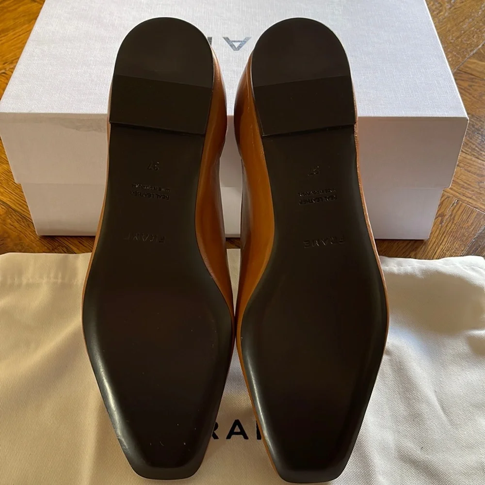 FRAME Le Collina Slipper Flats - Tobacco